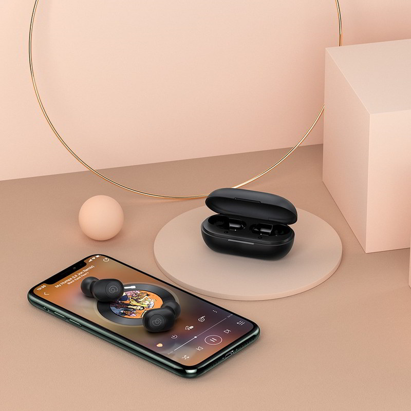 Casti In-Ear Xiaomi, Haylou GT2S, Wireless, Bluetooth 5.0, TWS, IPX5, autonomie pana la 4 ore, Negru - imagine 4