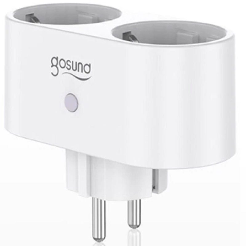 Priza inteligenta dubla Gosund SP211 cu monitorizare consum, compatibila Alexa si Google Assistant, Android/iOS Wireless, 16A, protectie copii - imagine 2