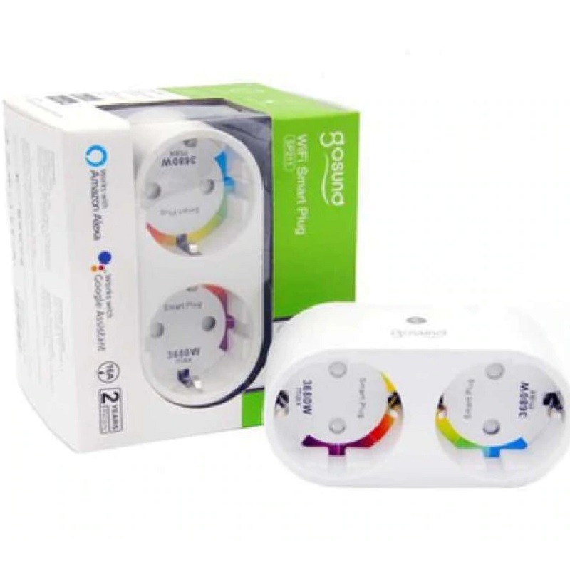 Priza inteligenta dubla Gosund SP211 cu monitorizare consum, compatibila Alexa si Google Assistant, Android/iOS Wireless, 16A, protectie copii - imagine 5